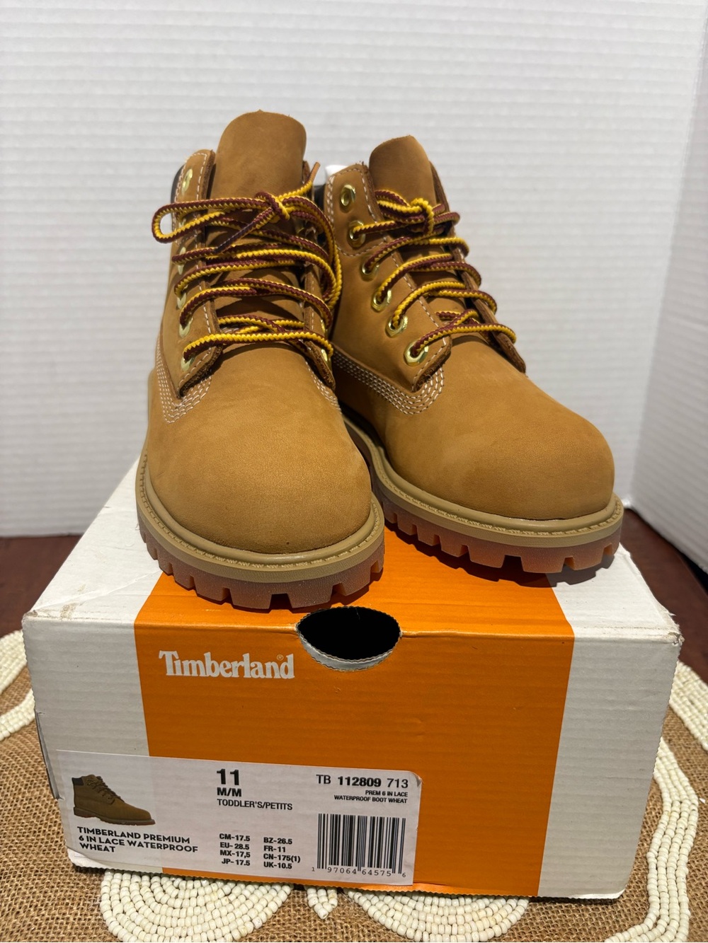 Timberland Wheat Brown Toddler Lace-Up Work Boots